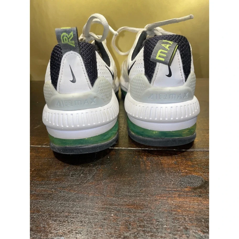 Nike Air Max‎ Genome White Grey Volt Green Sneakers Running Shoes Sz 7Y